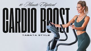 POWER BLAST  10 Minute Elliptical Workout • Tabata Cardio Boost [upl. by Leahcimnaes]