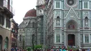 Florence Baptistery Basilica di Santa Maria del Fiore and Giottos Campanile [upl. by Lerak]