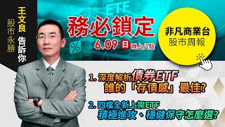 開盤大漲486點 為何債券ETF人氣不墜 20240606「王文良股市永勝」1345 現場直播 [upl. by Cassey]