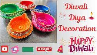 Clay Lamp Decoration ideas for Festivals  DIY  Clay craft  YouTube youtubevideo diy craft [upl. by Calvina]