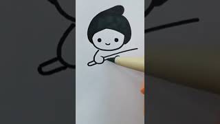 Cute boy drawing  Simple Drawing ideas  Drawing lessons for beginners  Kawaii art drawing art [upl. by Attolrac]