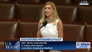 Rep Van Duyne RTX  NDAA Amendment Requiring Administration to Follow ProLife Law [upl. by Ysdnyl557]