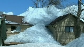 Ice Tsunami Video Photos Wall of Ice Rises Out of Lake Destroys Homes [upl. by Gnap]