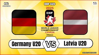 Germany vs Latvia U20  World Junior Ice Hockey Championships 2025  IIHF Live Scores Update today [upl. by Nollahp165]