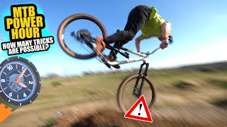 HOW MANY EPIC STUNTS CAN I LAND  MTB POWER HOUR [upl. by Hale]