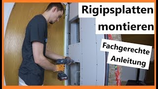 Richtig Gipskartonplatten Anbringen 🔨  So gehts│Einbauregal bauen│Teil 2 [upl. by Lucy]