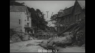 Flood at Lynmouth in Devon 1910s  Archive Film 1000457 [upl. by Aener836]