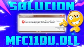 MFC110Udll Solución fácil al error y rápido consejos Windows 7 10 El programa no puede iniciar [upl. by Annayhs]