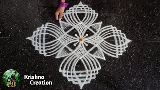 Mahashivaratri special easy padi kolam design  5x1dot maasi madham simple kolam  beautiful rangoli [upl. by Ezzo113]