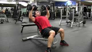 Incline Dumbbell Chest Press 45 degree [upl. by Llenrahs]