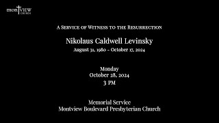 Nikolaus Caldwell Levinsky Memorial [upl. by Spillar993]