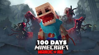 I Spent 100 Days in an Evolved Parasite Outbreak in Hardcore Minecraft Heres What Happened [upl. by Ttej]