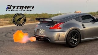 Tomei VS Fast Intentions on my Supercharged 370Z  HUGE flames [upl. by Alidia282]