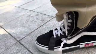 VANS VAULT X MASTERMIND WORLD PRESENTED BY END SK8HI CAP LX BLACK ON FOOT [upl. by Michey]