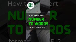 Automate NumbertoWord Conversion in Excel  Easy Guide smartexcel shorts [upl. by Yanrahs]