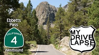 California 4 over Ebbetts Pass Westbound Dashcam [upl. by Repard]