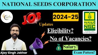 🚨NSC Vacancy 2024 Notification Out🚨  Job Update  Agriculture Vacancy  agriculture NSC GovtJob [upl. by Ashti]