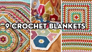 I Crocheted 9 Different Blankets  Heres How [upl. by Luapnaes]