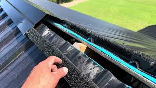 Metal Roofing Vented Closure and Ridge Installation [upl. by Raddatz]