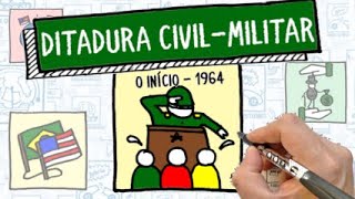 DITADURA MILITAR BRASILEIRA  Contexto inicial e características  Resumo desenhado [upl. by Bradway951]