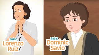 Saint Lorenzo Ruiz amp Saint Dominic Savio I Compilation Video I SaintsandAngelsTV Saints [upl. by Everett]