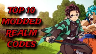 NEW TOP 10 BEST MODDED REALM CODES FOR MINECRAFT BEDROCK EDITION [upl. by Lundt]