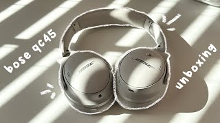 bose qc45 unboxing  review sony xm4 comparison 📦🎀 [upl. by Ahsieit]