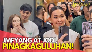 JMFyang at Jodi Sta Maria pinagkaguluhan sa San Pedro Laguna [upl. by Aicirtal]