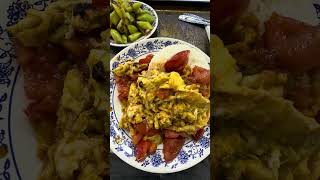 Egg tomato stir fried cucumbers delicious chinesefood uzbekistan [upl. by Iliram226]