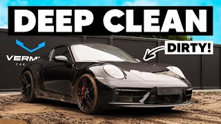 Deep Cleaning a Dirty Porsche 911 Targa  Full Detail ASMR [upl. by Htebazile]