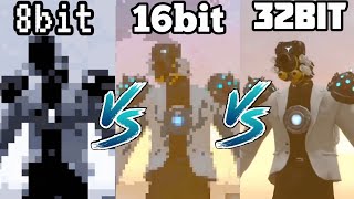 Skibidi different Bits 8bit vs 16bit vs 32bit and All Version  Epic Battles  Who is better Pt 1 [upl. by Arras938]