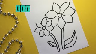 ★ TEKENEN VOOR BEGINNERS ★ BLOEMEN TEKENEN MAKKELIJK [upl. by Seiter]