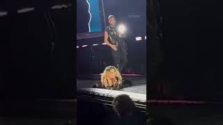 Madonna Falls Off Chair Onstage [upl. by Enilegnave]