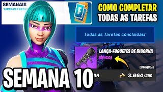 COMO COMPLETAR TODAS AS MISSÕES SEMANAIS SEMANA 10 TEMPORADA 1 CAPÍTULO 5  Fortnite [upl. by Mckeon]