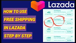 HOW TO USE FREE SHIPPING IN LAZADA STEP BY STEP [upl. by Nueormahc282]