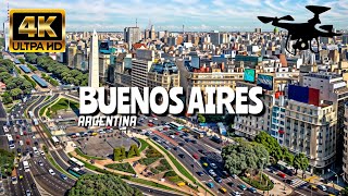 Buenos Aires Argentina In 4K By Drone  Amazing View Of Buenos Aires Argentina [upl. by Nyvets]