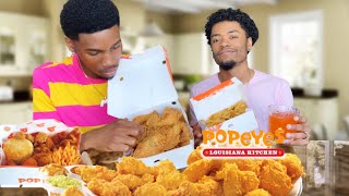 POPEYES CHICKEN MUKBANG  JUICY AND MOTIVATIONAL TOPICS [upl. by Bevvy993]