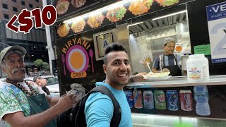 Indian Street Food in NYC Breakfast to Dinner Challenge under 10 [upl. by Aneeg]