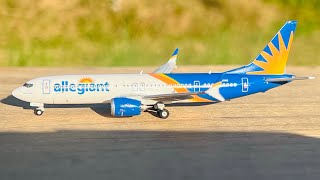 Gemini Jets Allegient Air 737MAX 8200 1400 Scale Model Review [upl. by Ainesell]