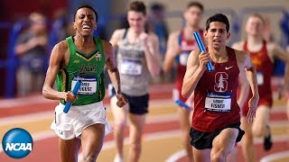 Notre Dame men win DMR at 2019 NCAA Indoor Track and Field Championships [upl. by Rehpotsrik925]