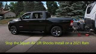 Air Lift Air Shocks Installation on a 2021 Ram 1500 Big Horn [upl. by Aidualc]