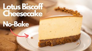 Nobake Lotus Biscoff Cheesecake Recipe [upl. by Kudva]