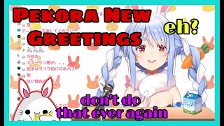 Pekora Use Her New Greeting But Nousagi Say NO HololiveEng Sub [upl. by Atsylac]