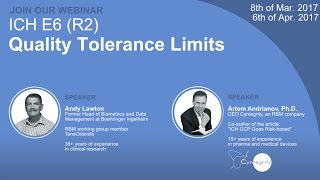 Quality Tolerance Limits QTLs  ICH E6 R2  Andy Lawton [upl. by Worth]