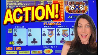 High Limit Single Line Ultimate X Poker at a Biloxi Casino videopoker [upl. by Oriel548]