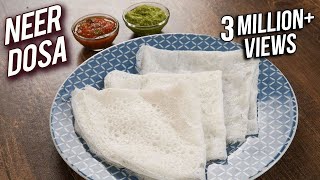 Quick And Easy Neer Dosa Recipe  Mangalore Style Neer Dosa  Special Dosa Recipe  Varun [upl. by Lraep537]