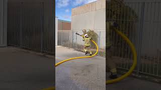 Fire Hose Stands shortvideo automobile fireman trending fire shorts shortsfeed [upl. by Immanuel474]