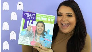 Making SLIME with KARINA GARCIA TRY THE TREND  Hollywire [upl. by Lundin]