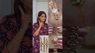 Watch bracelet 😱🫶 shwetamahadik fashion diychachi handmade diy diwali [upl. by Ahsenek]