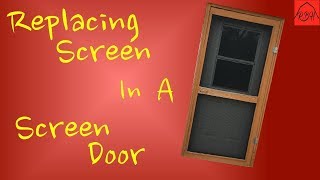 Replacing the Screen in a Screen Door [upl. by Tim]